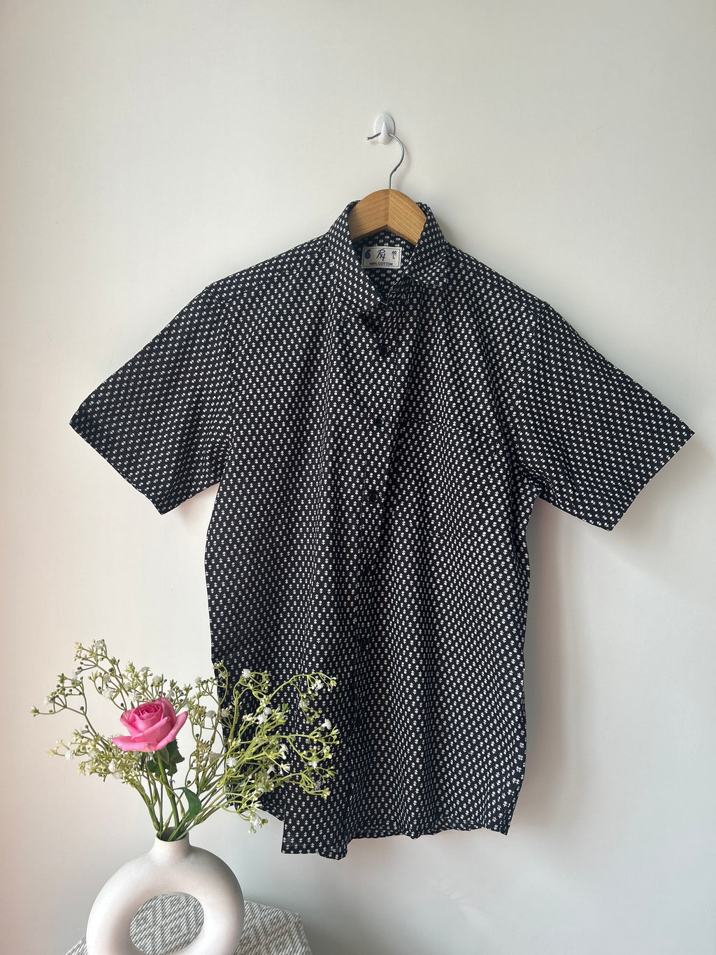 Printed Cotton Short Sleeve Shirt