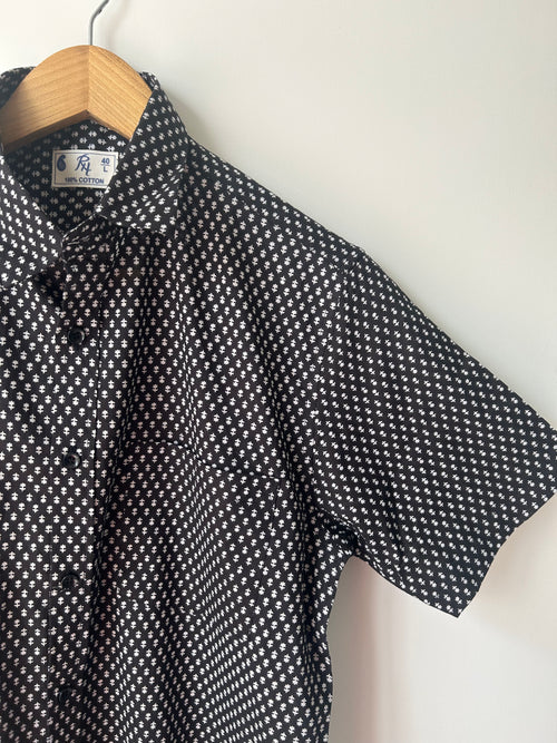 Printed Cotton Short Sleeve Shirt